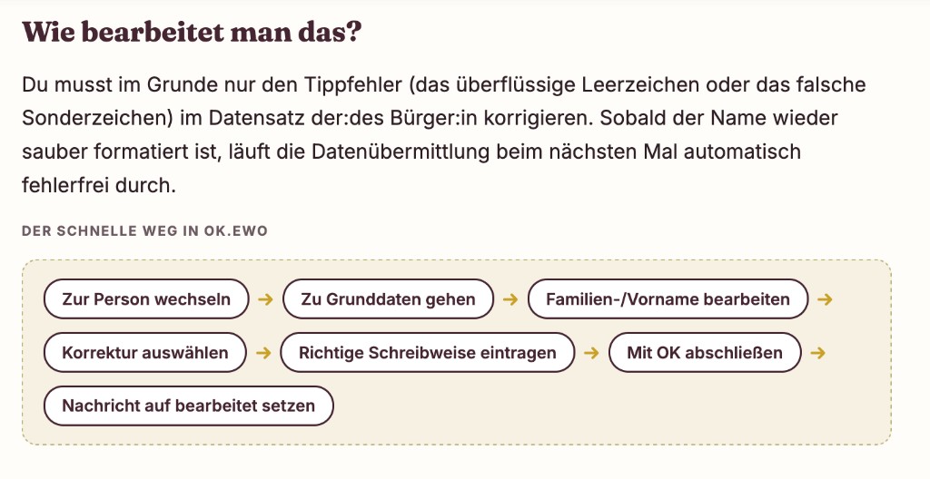 Eine Schnellklick-Anleitung in OK.EWO für Fortgeschrittene.